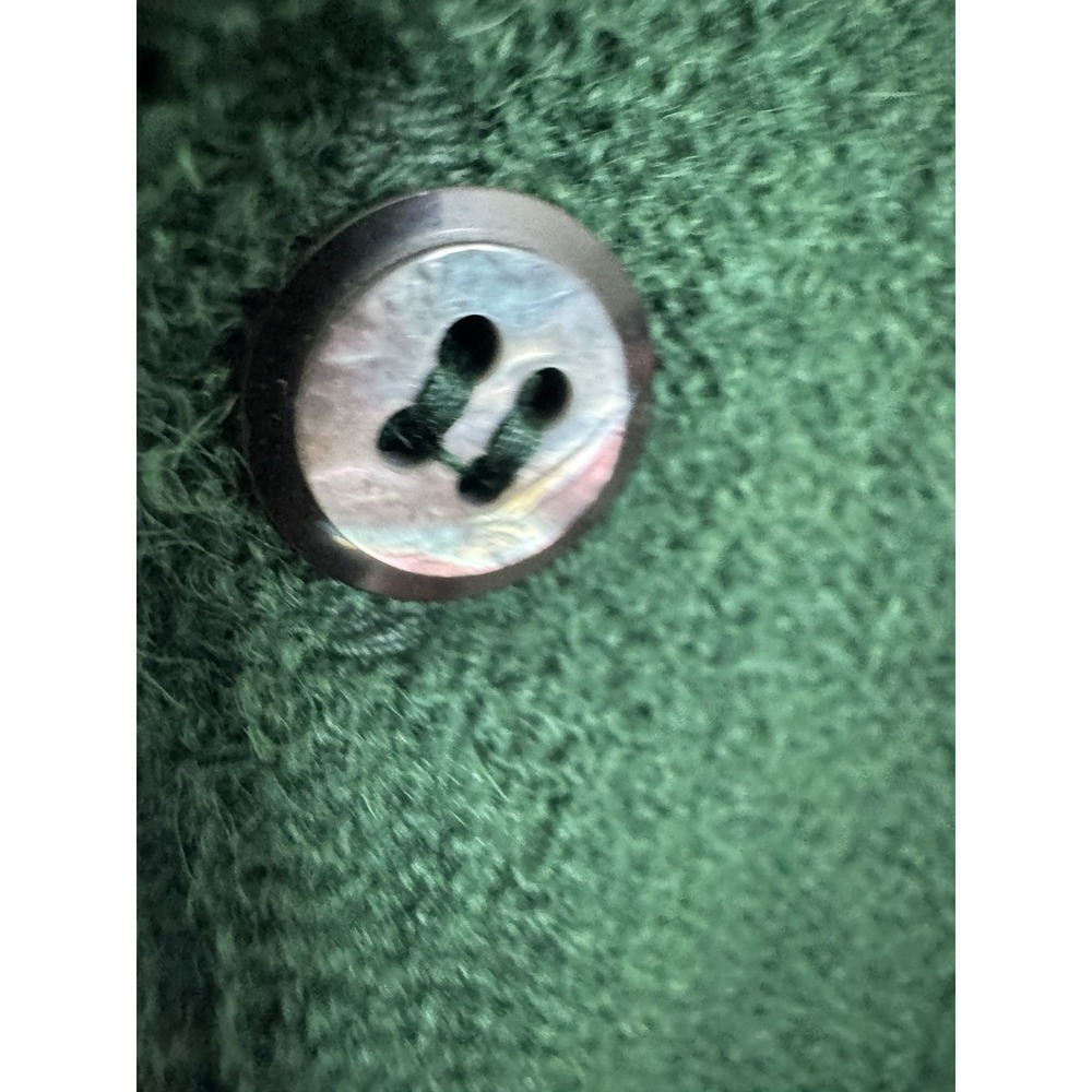 Robert Brice 60s 70s Arnold Palmer Alpaca Wool Cardigan Medium Green USA Made - Picture 5 of 6